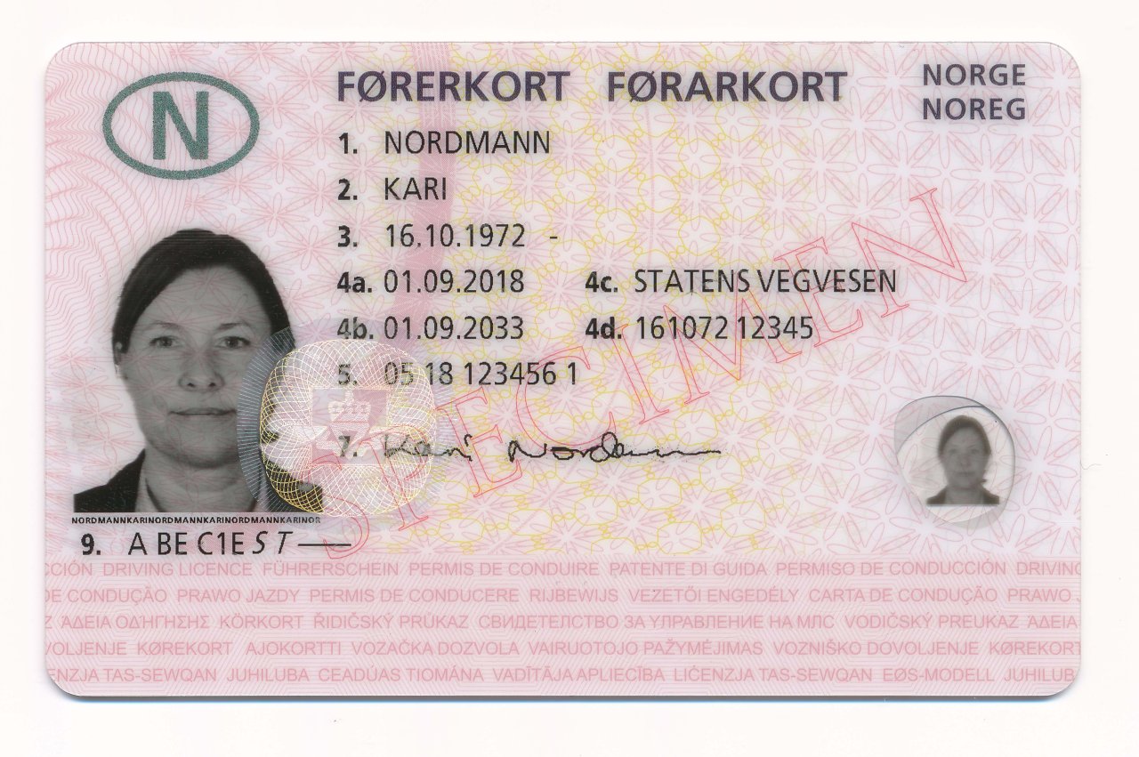 Norwegian drivers license